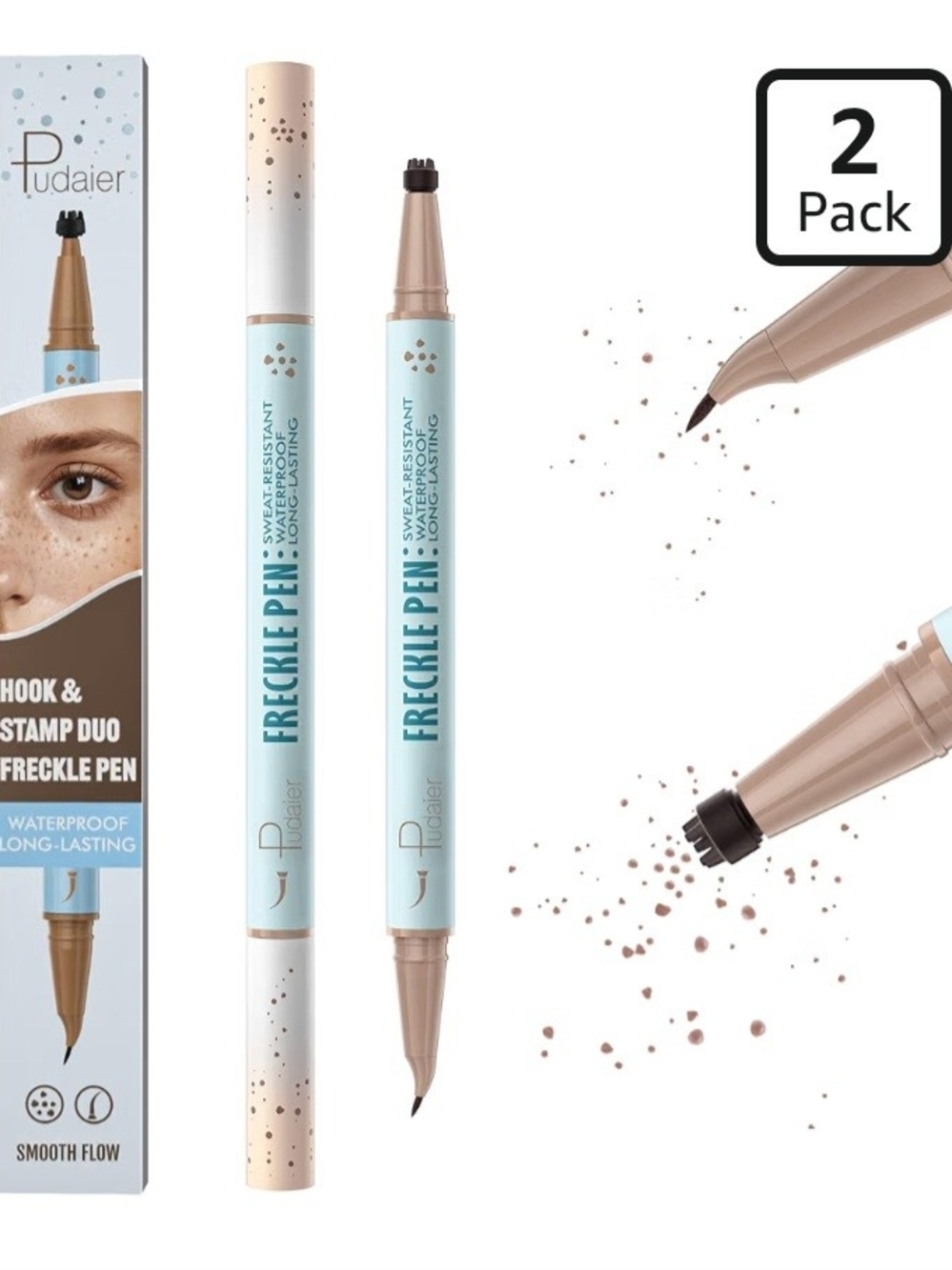 Amazon Pudaier Freckle Pen Duo - Light Brown (2 Pack)